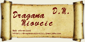 Dragana Miovčić vizit kartica